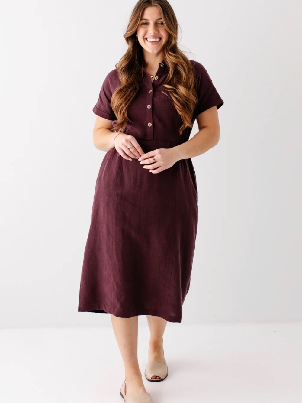 NWT The Main Street Exchange Purple Linen Sheath Dress